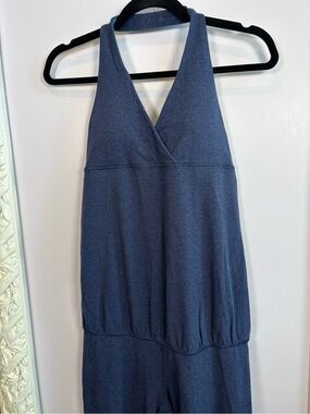 Lululemon athletica Navy Halter Jumpsuit with Built in Bra Size 10